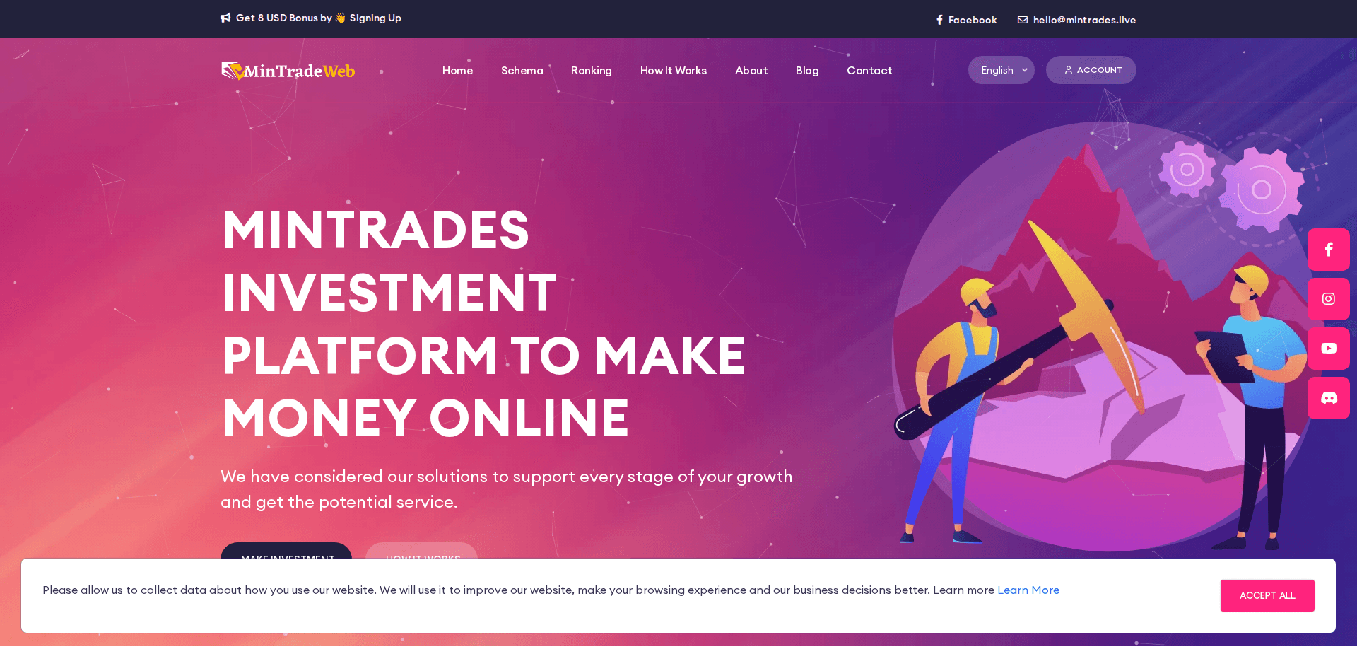 Website screenshot for https://mintrade.live/ - 1
