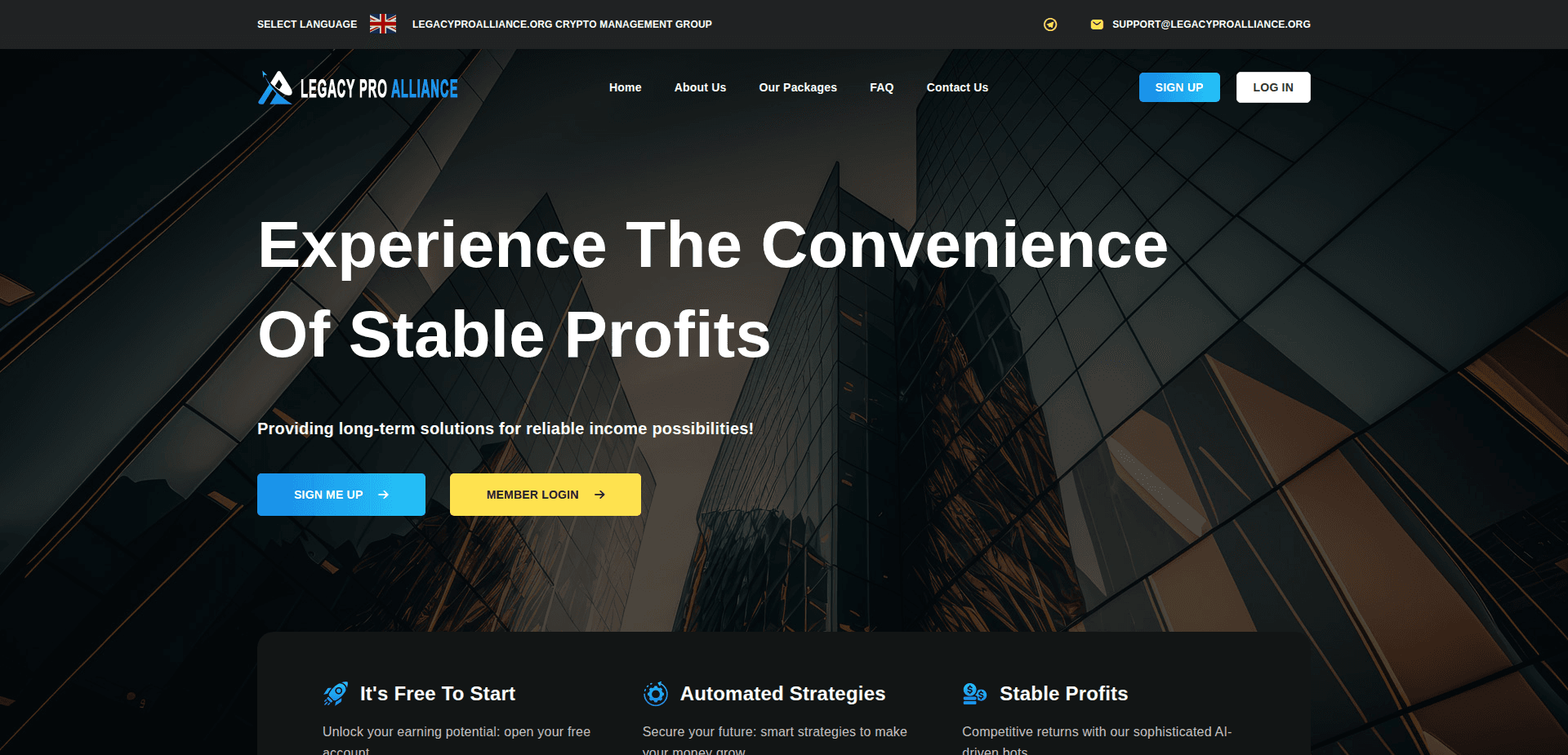 Website screenshot for https://legacyproalliance.org/ - 1