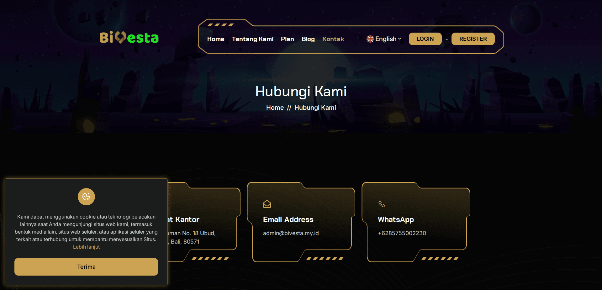 Website screenshot for https://bivesta.my.id/ - 2