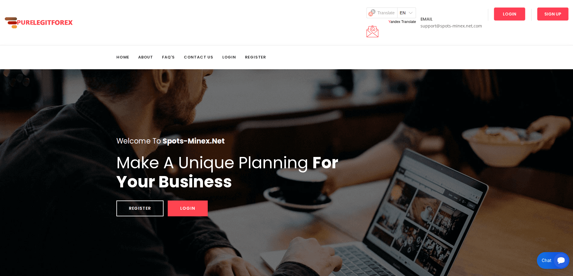 Website screenshot for https://spots-minex.net/ - 1