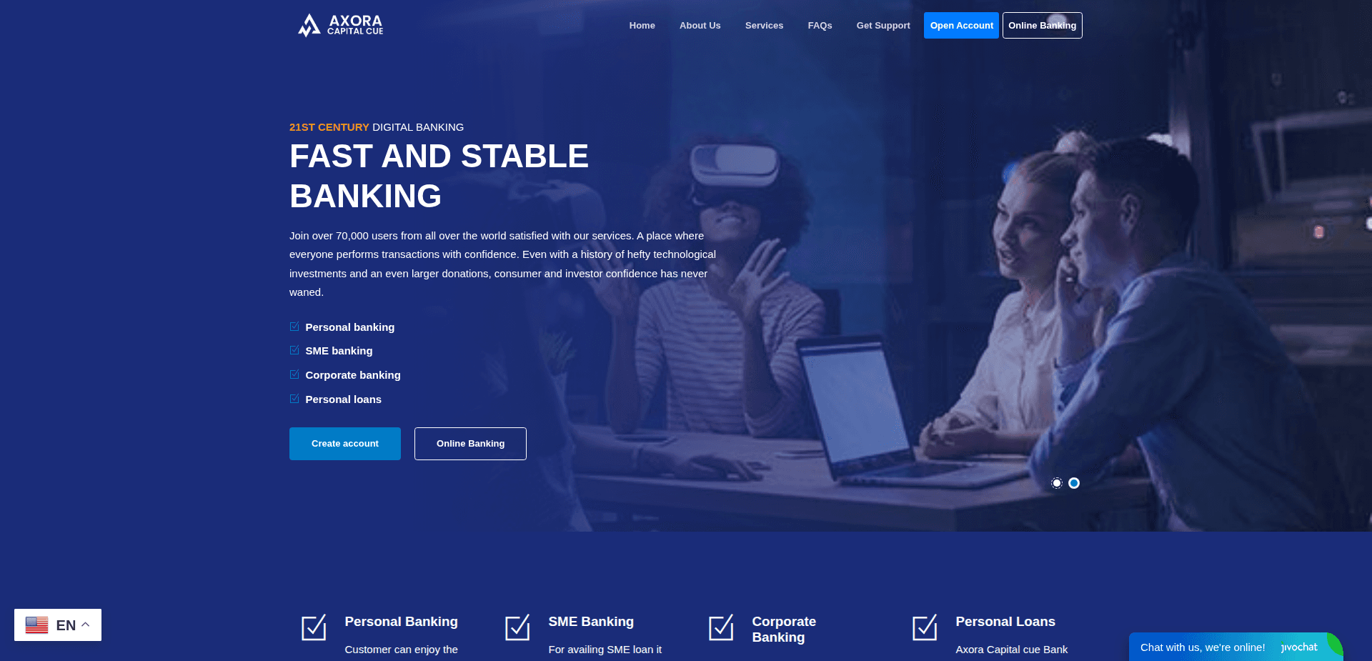 Website screenshot for https://axoracapitalcue.com/ - 1