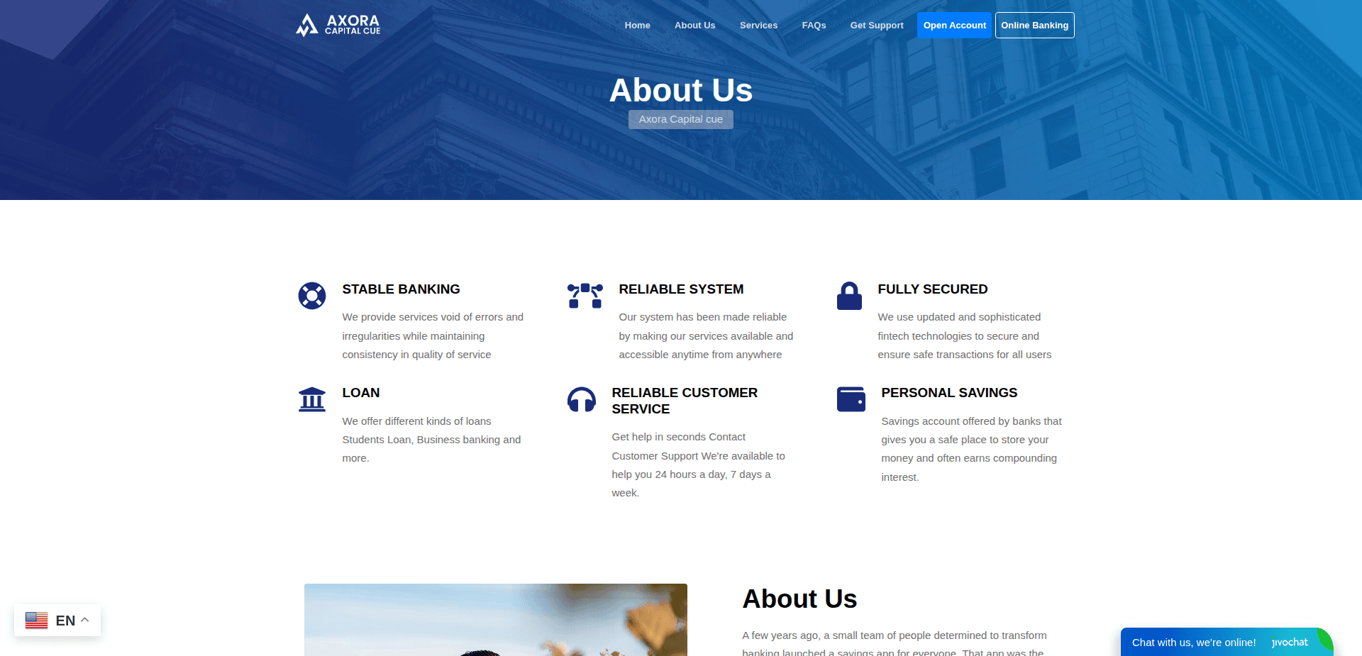 Website screenshot for https://axoracapitalcue.com/ - 3