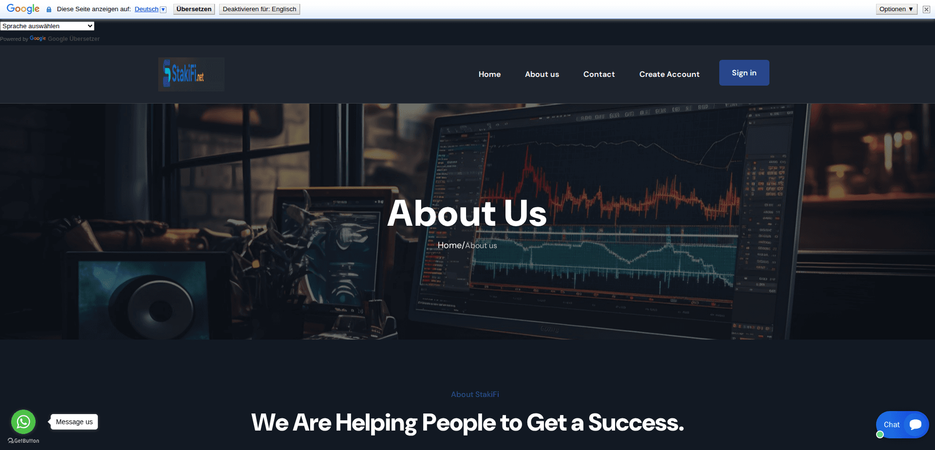 Website screenshot for https://stakifi.net/ - 2