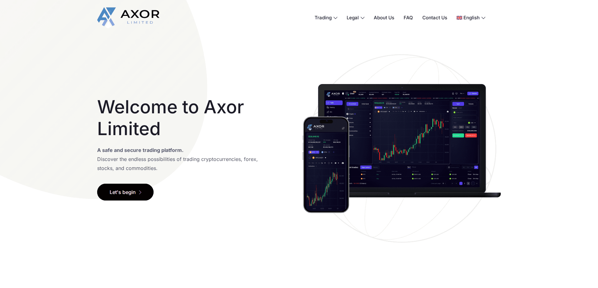 Website screenshot for https://axorlimited.com/ - 1