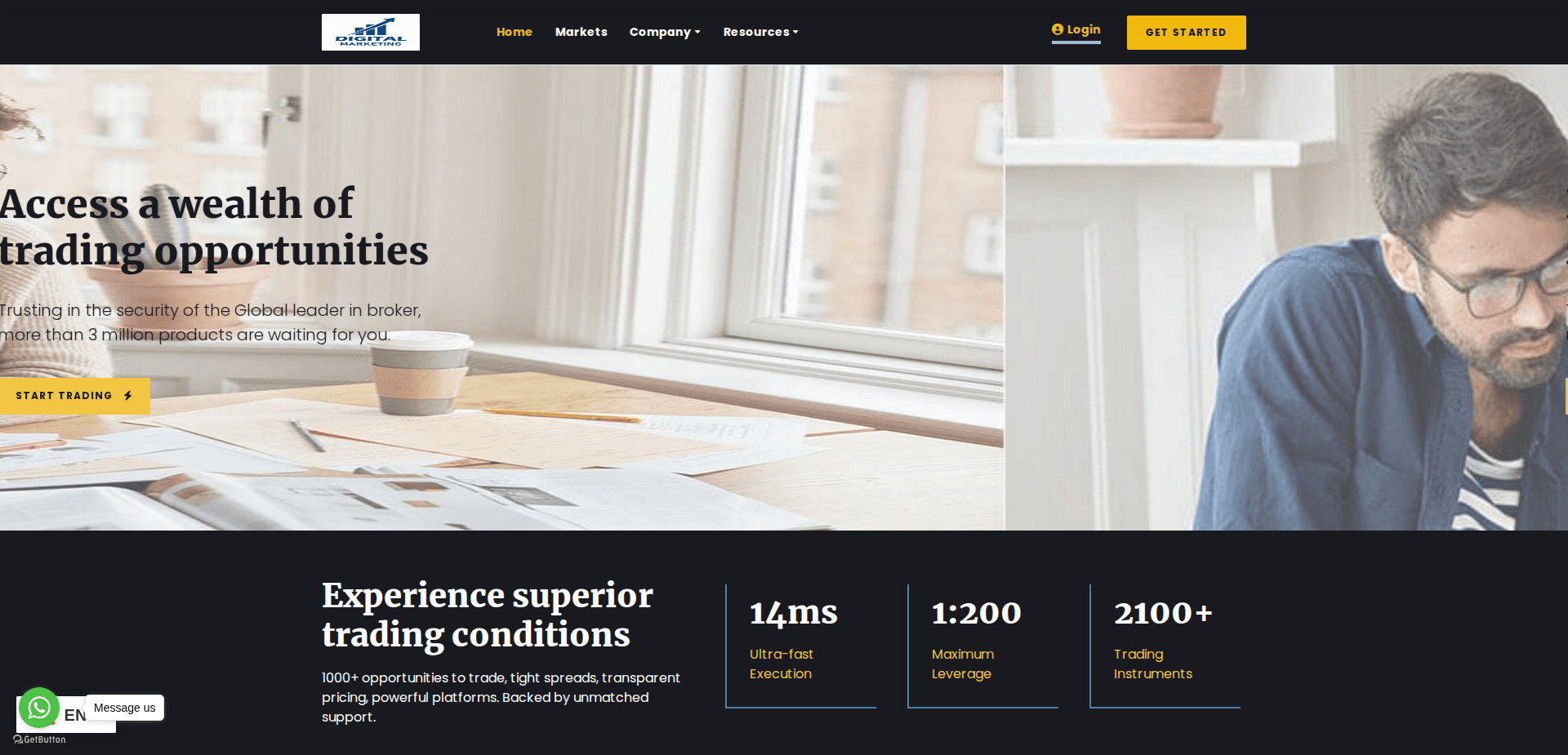 Website screenshot for https://digitalmarketingleverage.live/ - 1