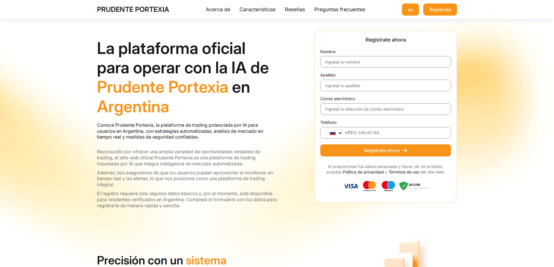 Website screenshot for https://prudente-portexia.app/ - 1