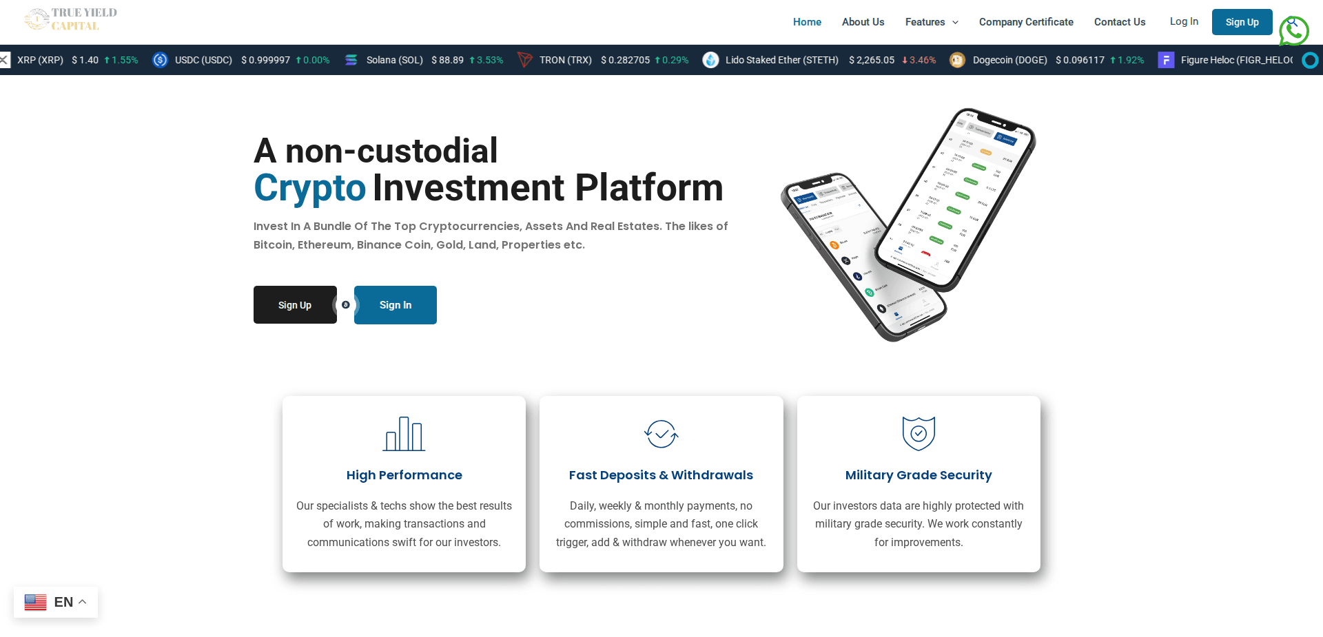 Website screenshot for https://trueyieldcapital.com/ - 1