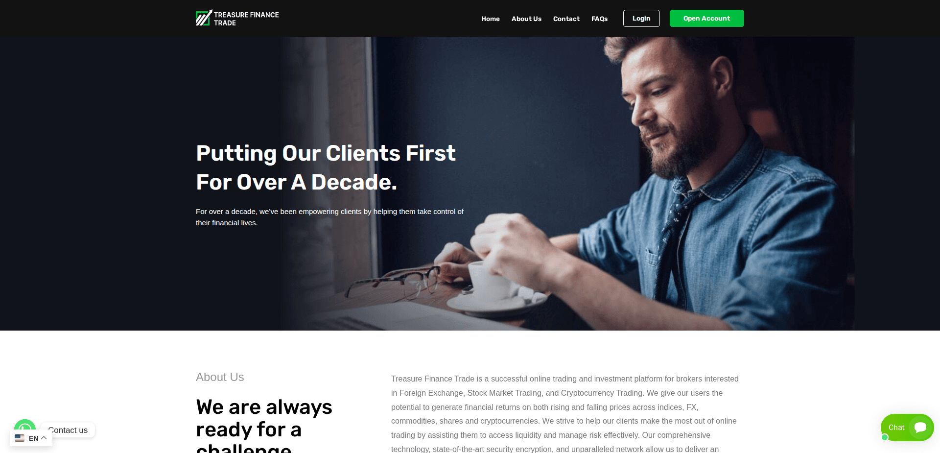 Website screenshot for https://treasurefinancetrade.com/ - 1