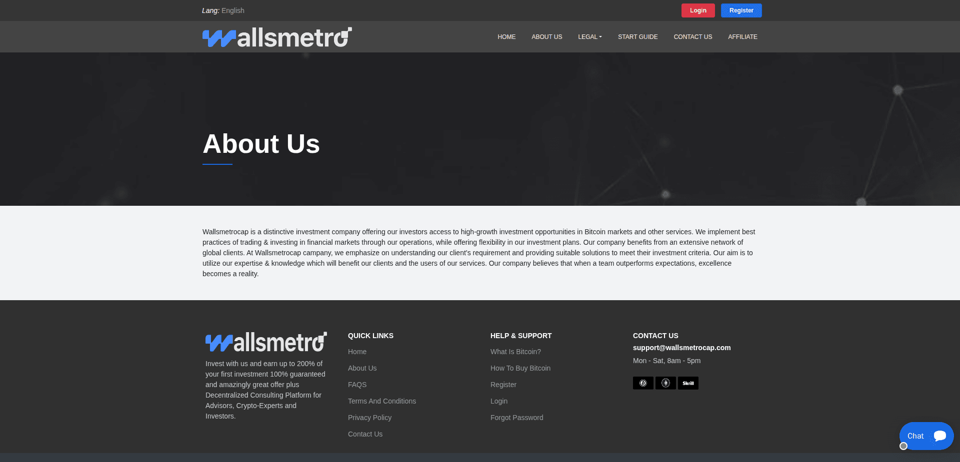 Website screenshot for https://wallsmetrocap.com/ - 2