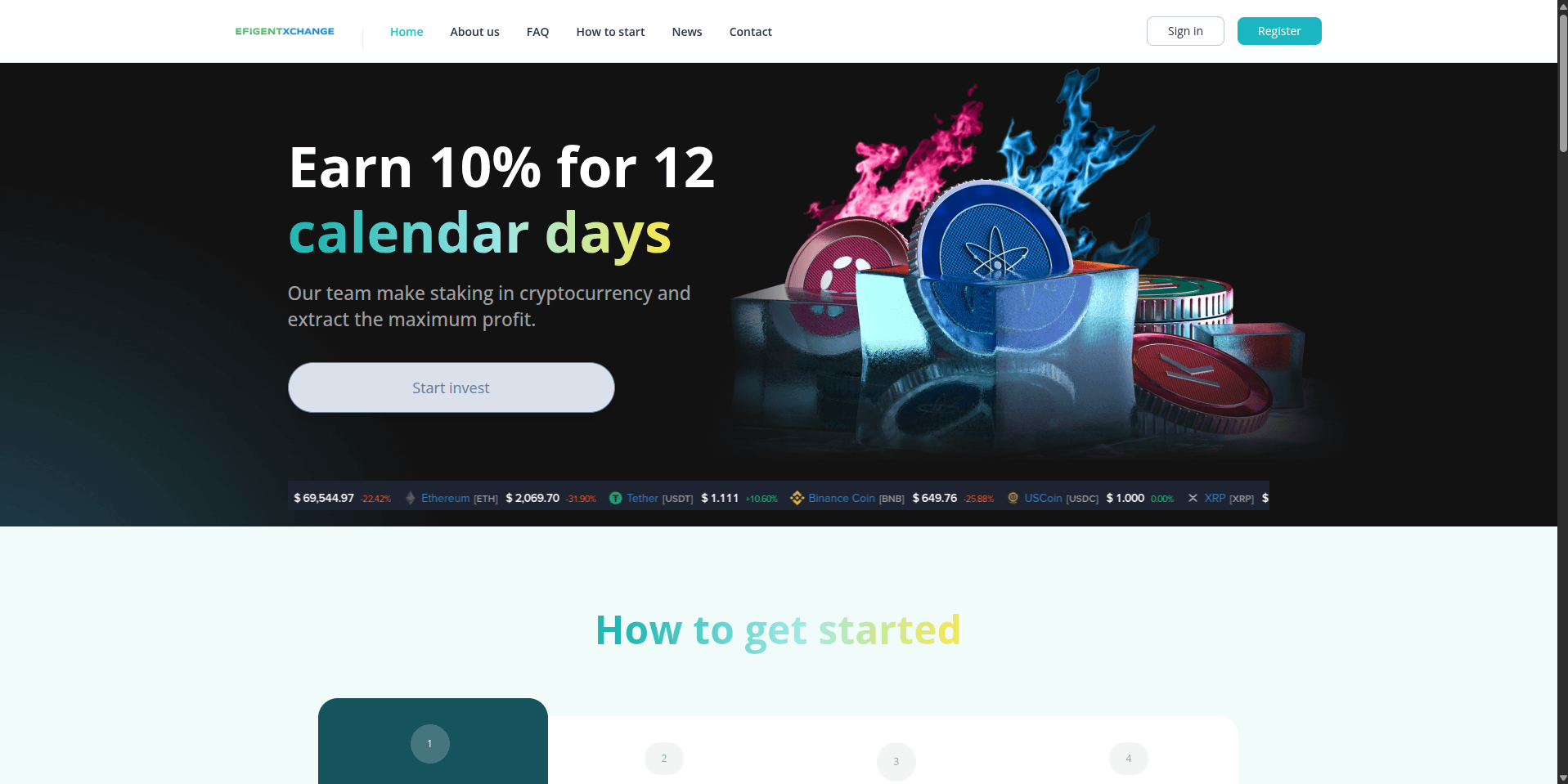 Website screenshot for https://efigentxchange.com/ - 1