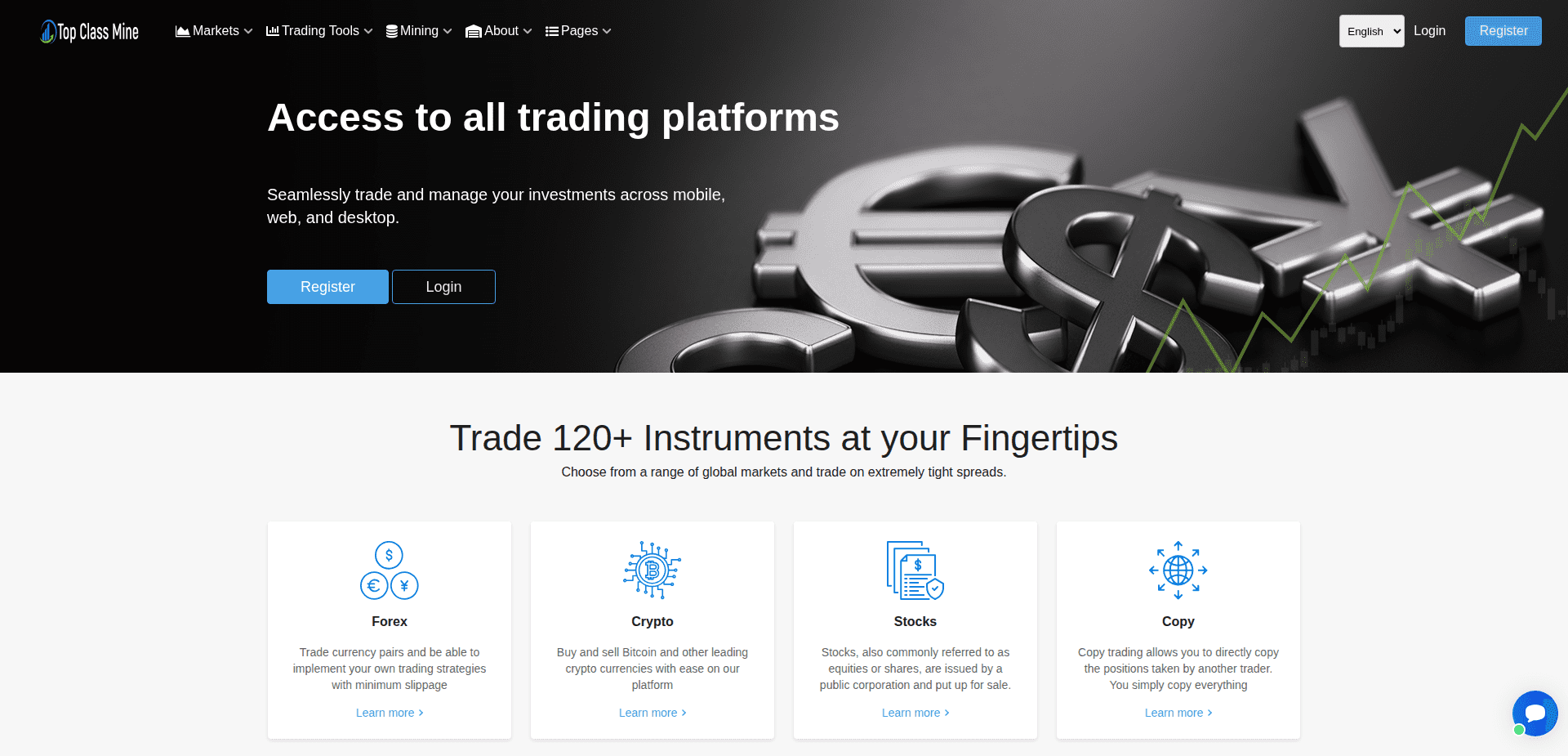 Website screenshot for https://topclassmines.com/ - 1