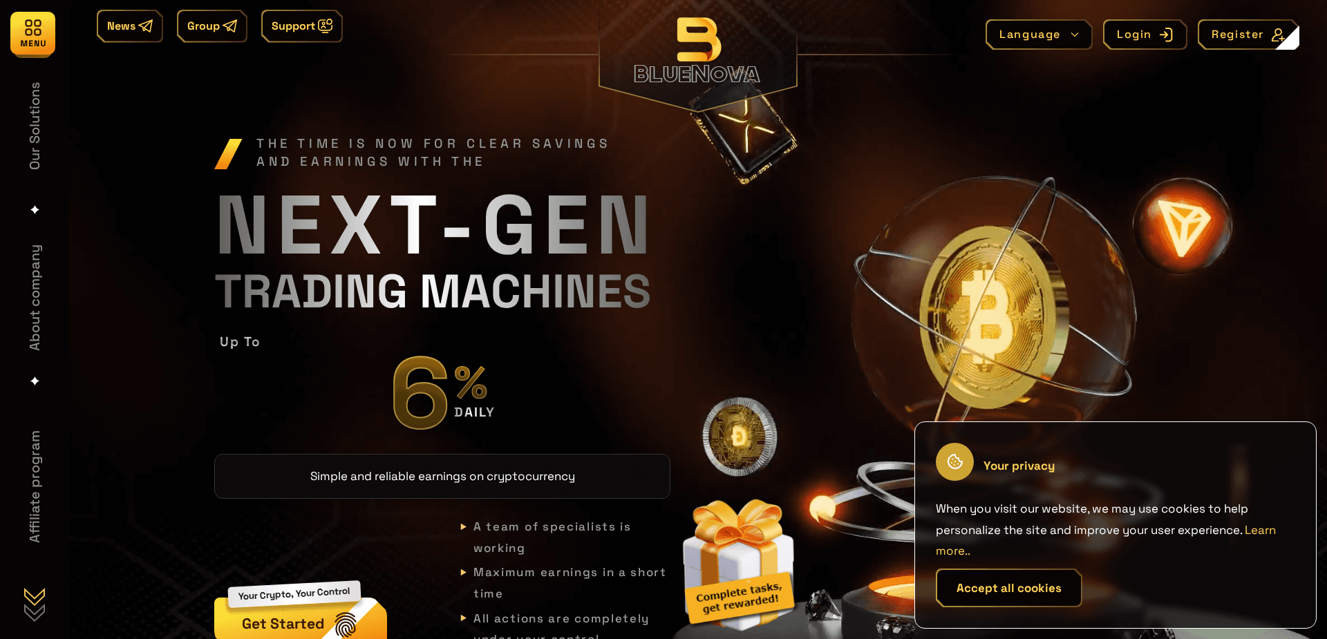 Website screenshot for https://bluenova.pro/ - 1