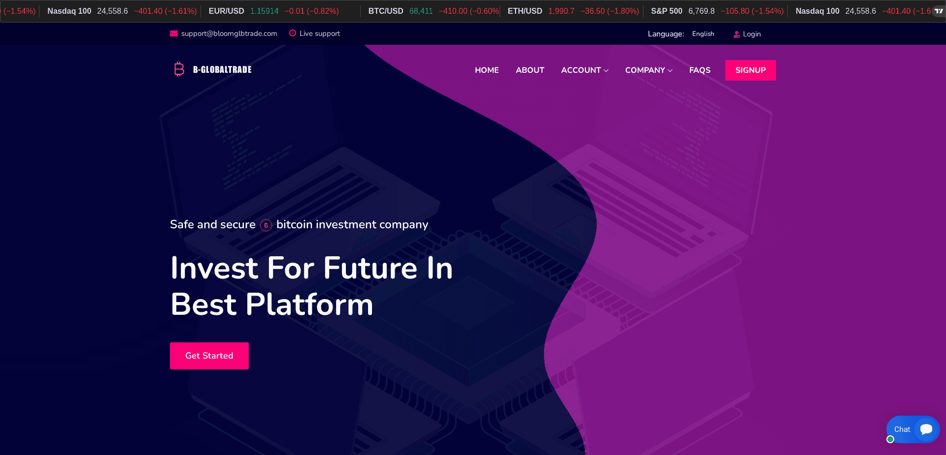 Website screenshot for https://bloomglbtrade.com/ - 1