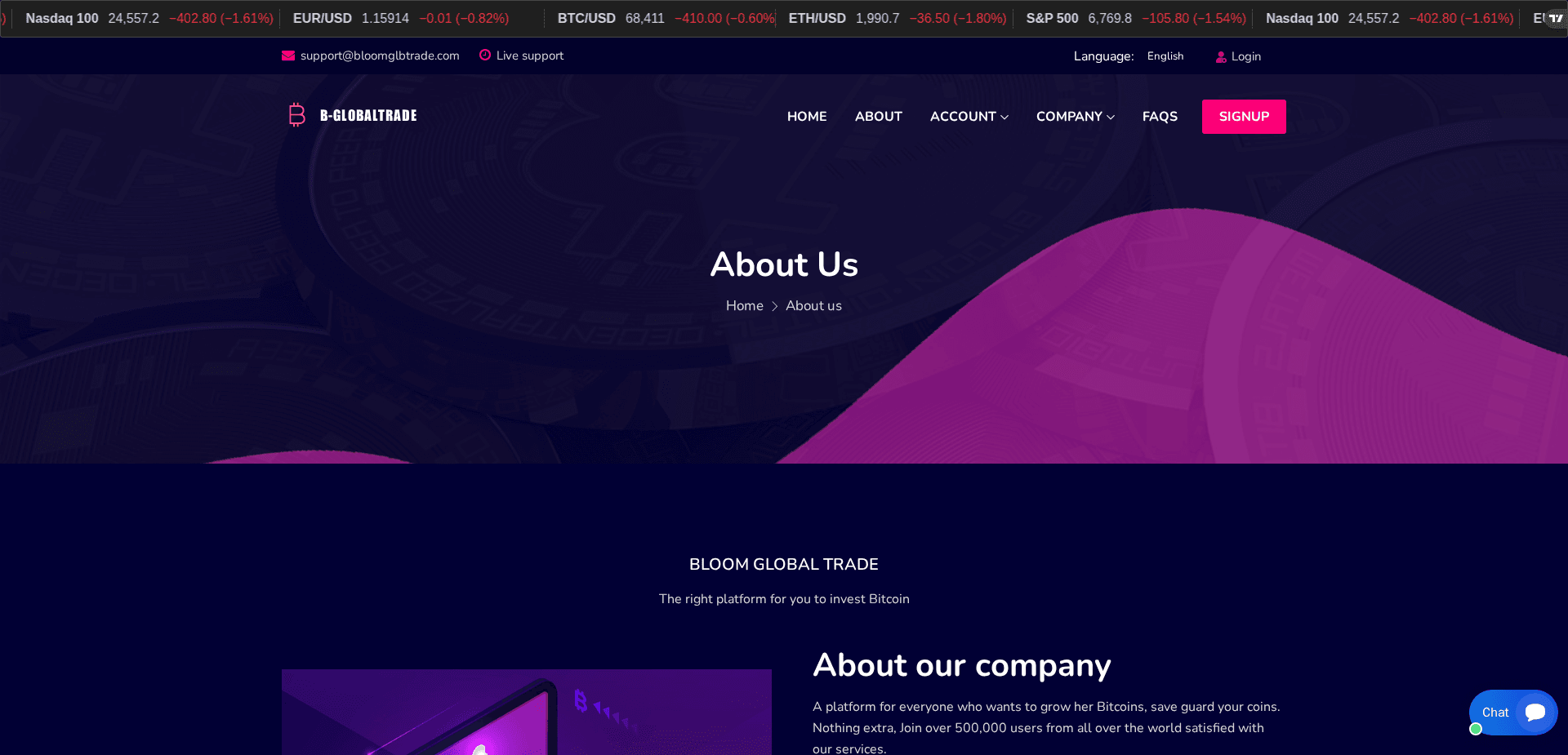 Website screenshot for https://bloomglbtrade.com/ - 3