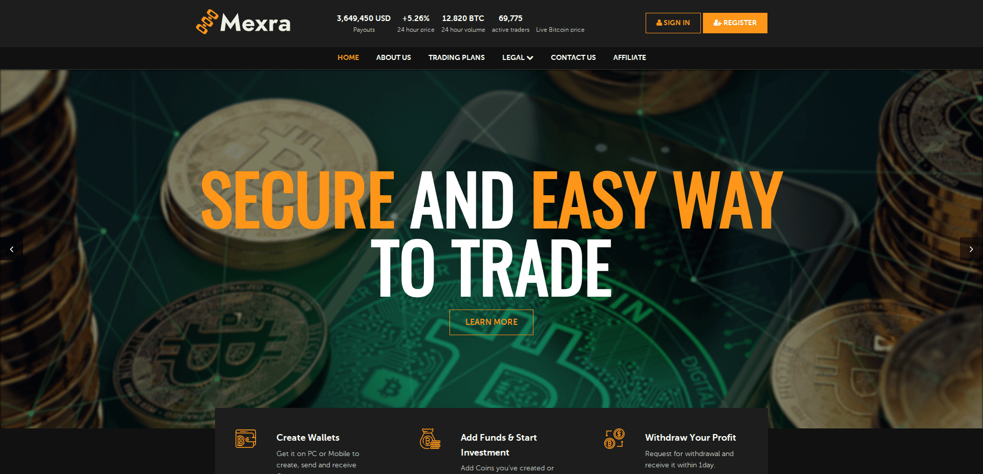 Website screenshot for https://mezraxbt.com/ - 1