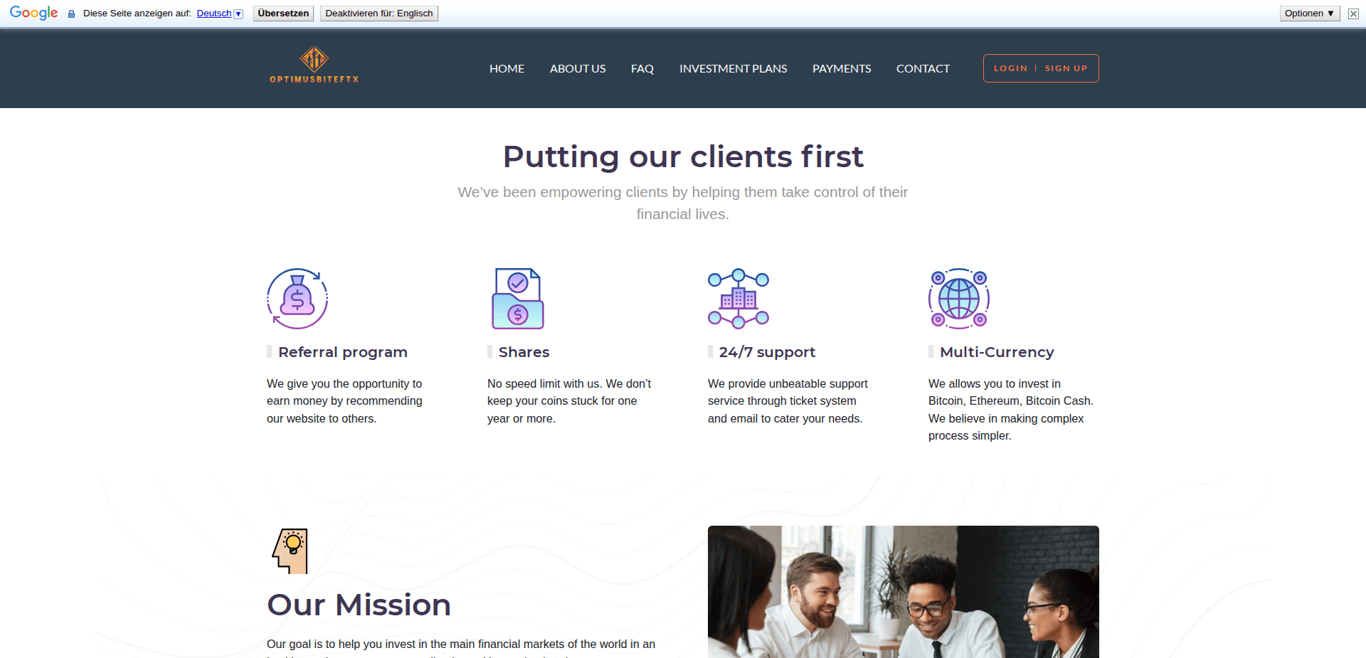 Website screenshot for https://optimusproftx.com/ - 3