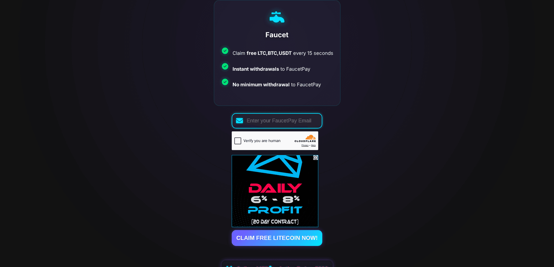 Website screenshot for https://litecoinfarm.online/ - 1