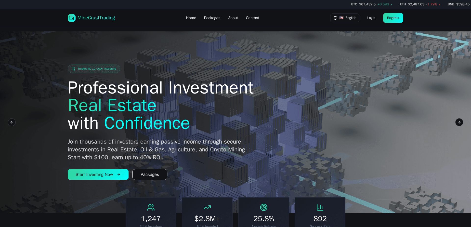 Website screenshot for https://minecrusttrading.com/ - 1