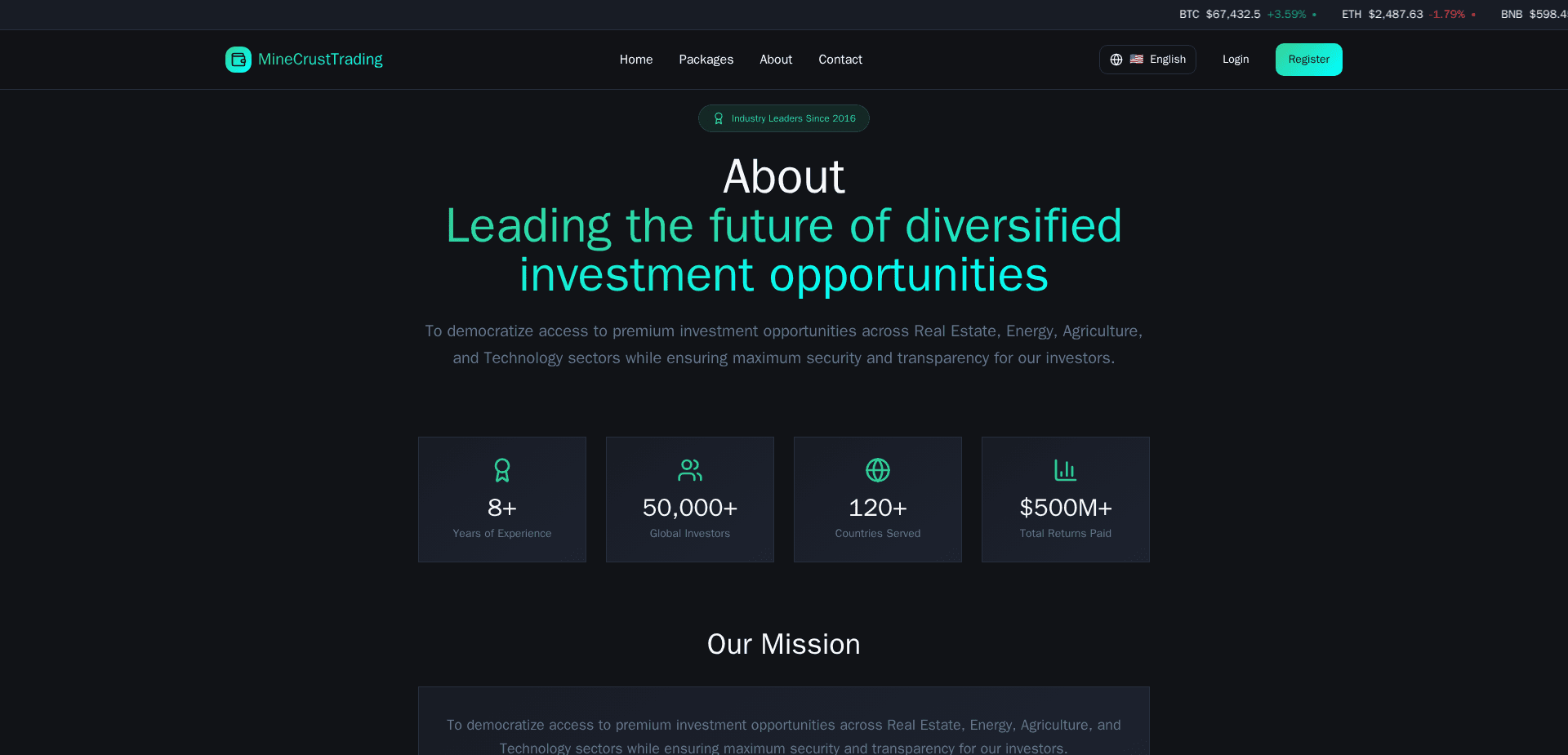 Website screenshot for https://minecrusttrading.com/ - 3