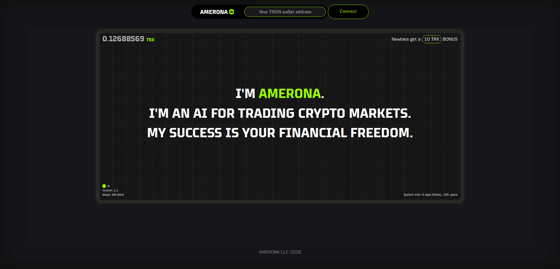 Website screenshot for https://amerona.com/ - 1