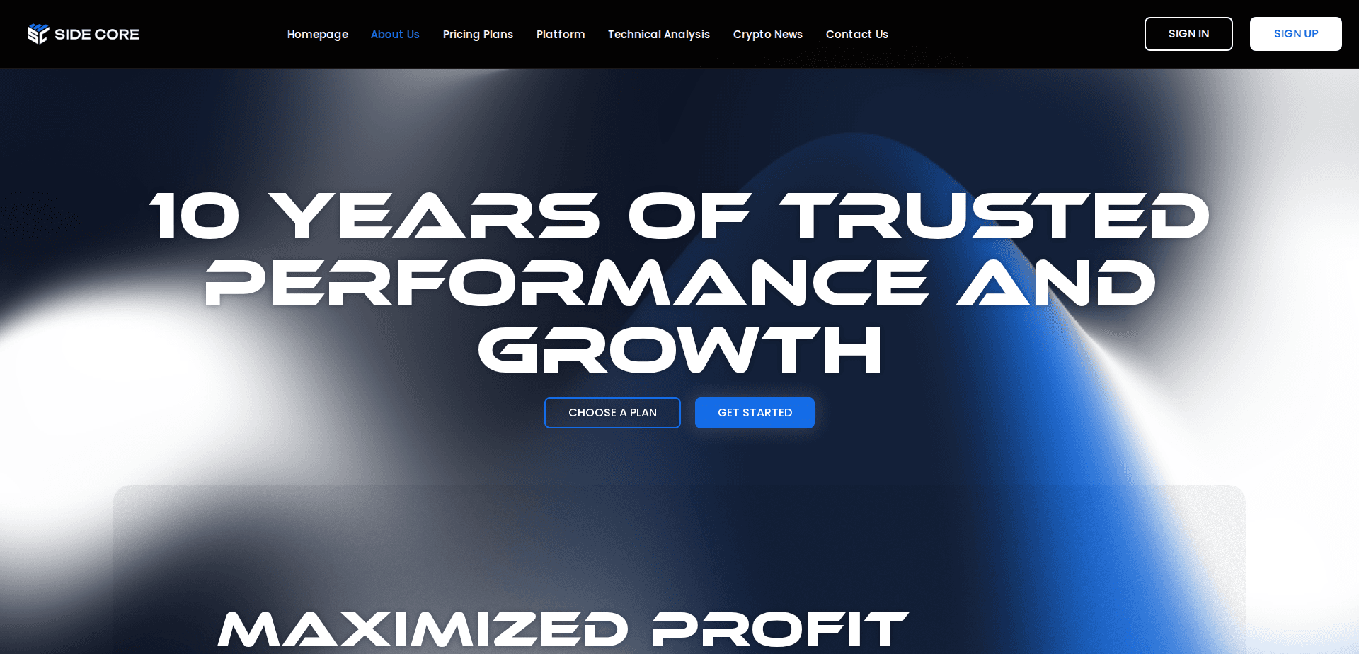 Website screenshot for https://sidecore.co/ - 3