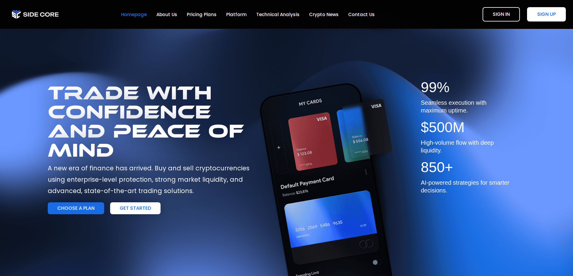 Website screenshot for https://sidecore.co/ - 1