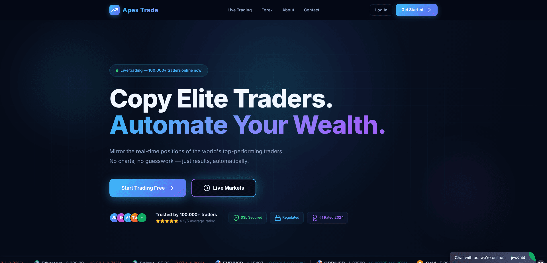 Website screenshot for https://apextradestrategies.online/ - 1