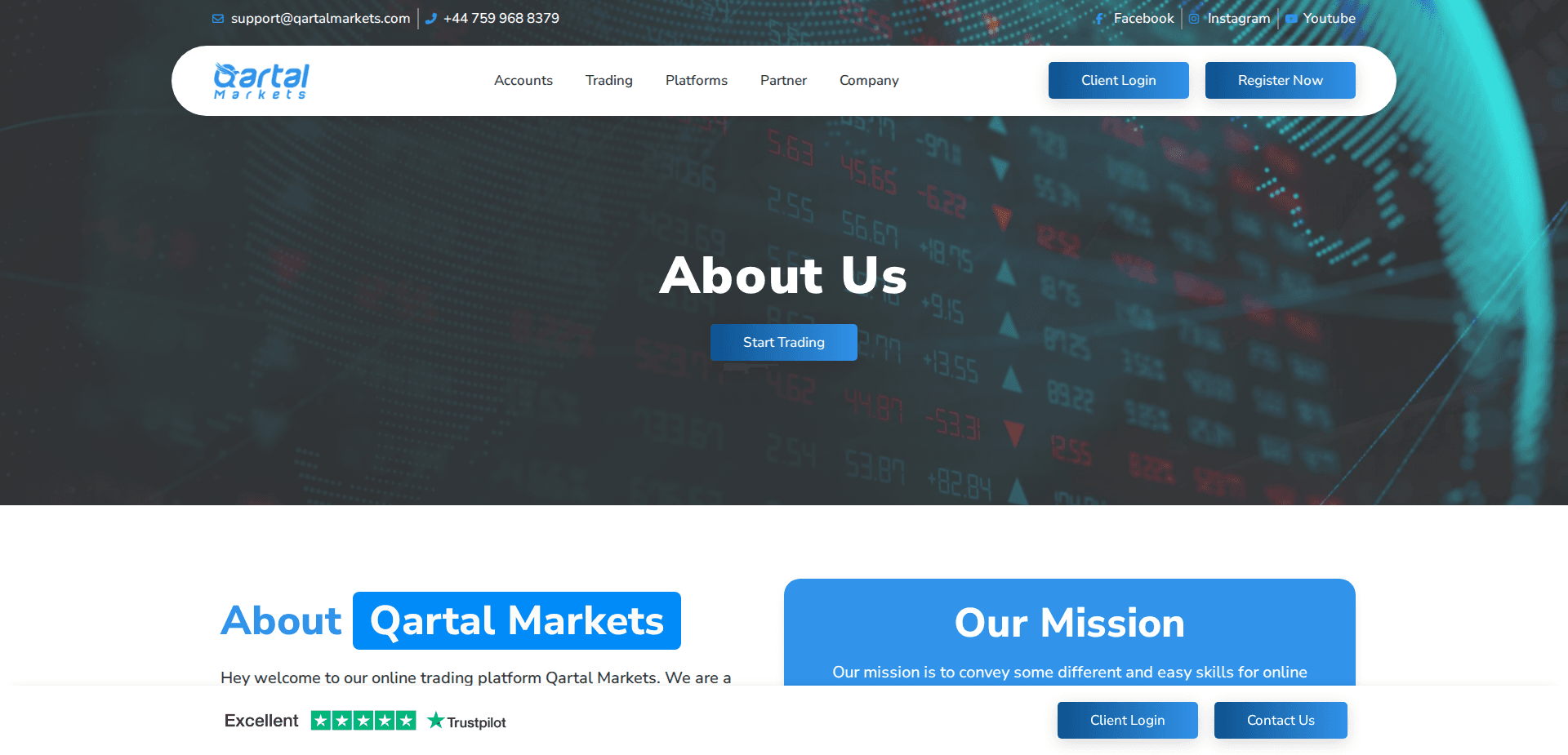 Website screenshot for https://qartalmarkets.com/ - 3