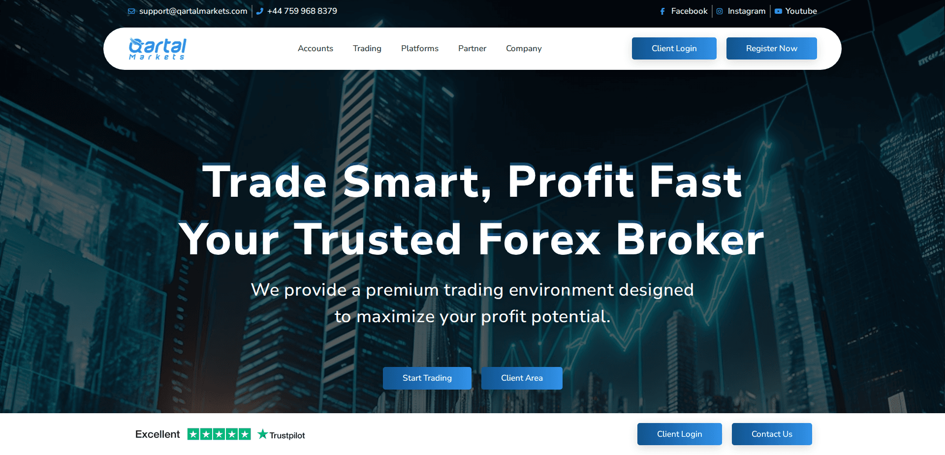 Website screenshot for https://qartalmarkets.com/ - 1
