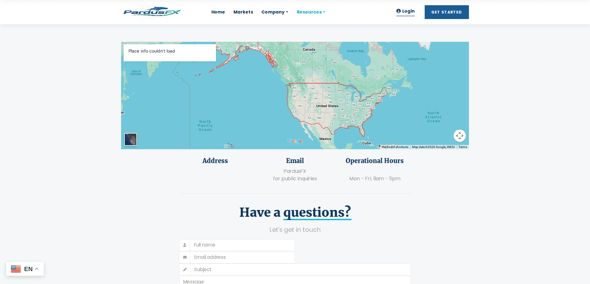 Website screenshot for https://pardusfx.com/ - 1