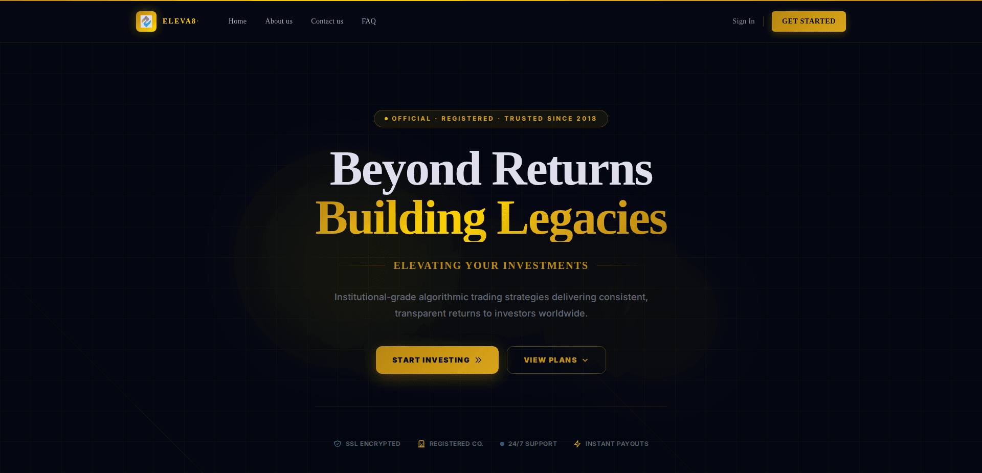 Website screenshot for https://eleva8.online/ - 1