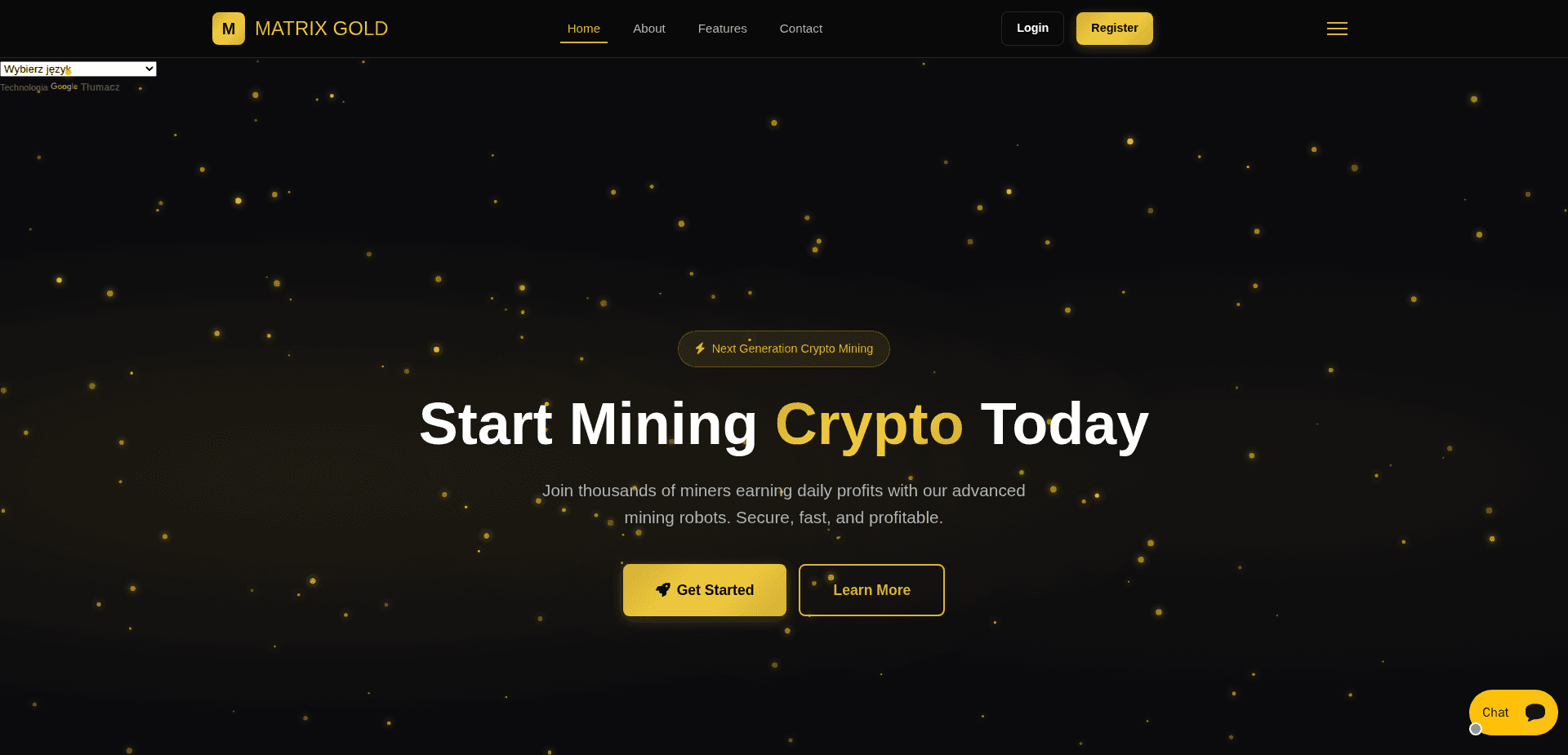 Website screenshot for https://matrixgoldminers.com/ - 1