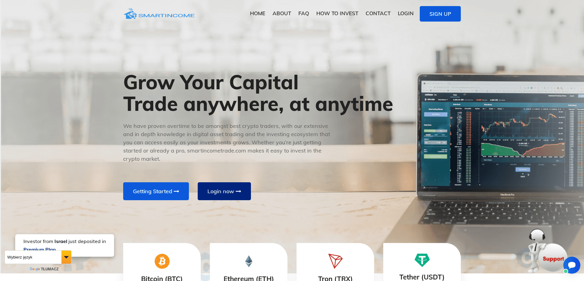 Website screenshot for https://smartincometrade.com/ - 1