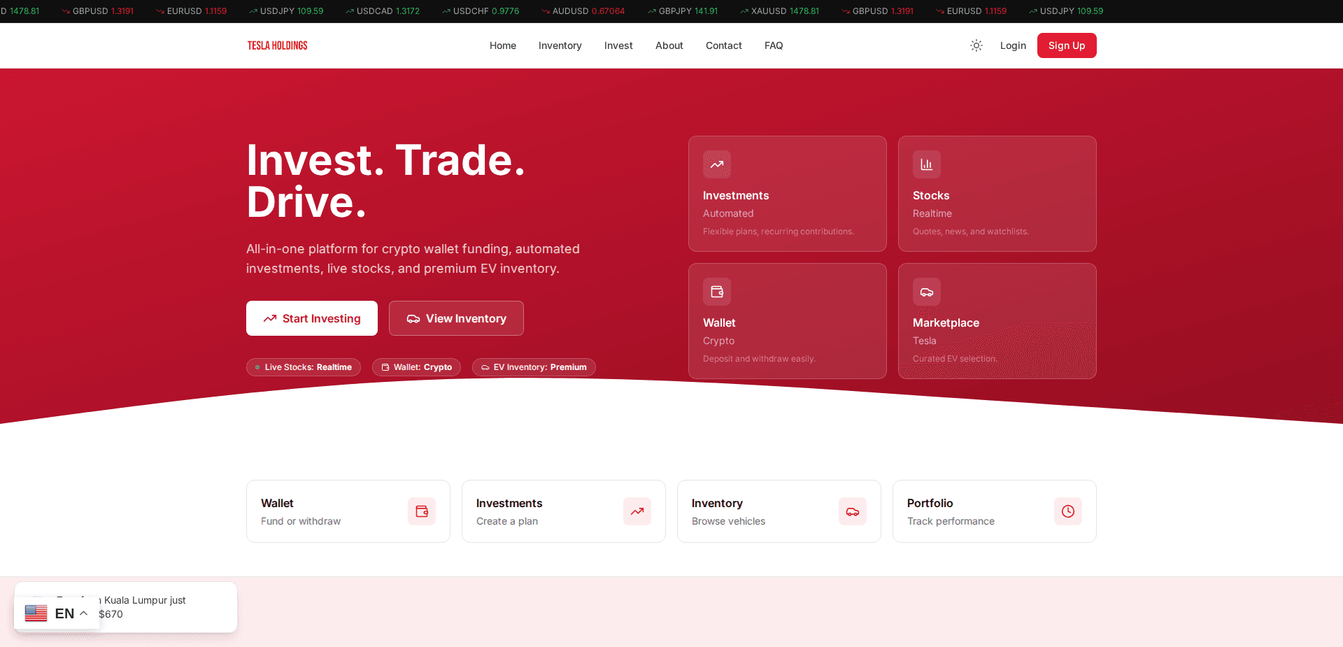 Website screenshot for https://tslaholdings.com/ - 1