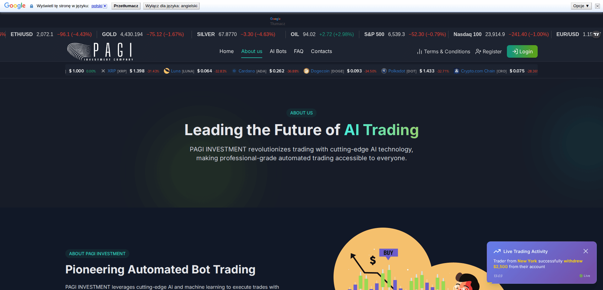 Website screenshot for https://pagi-inv.com/ - 2