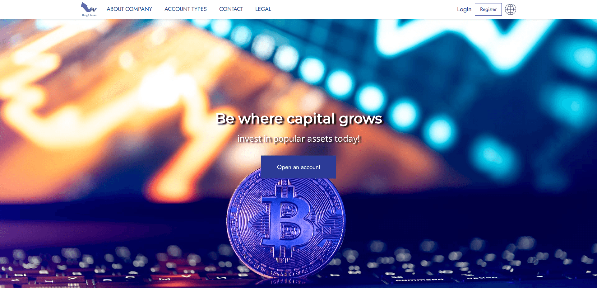 Website screenshot for https://bingxinvestment.com/ - 1