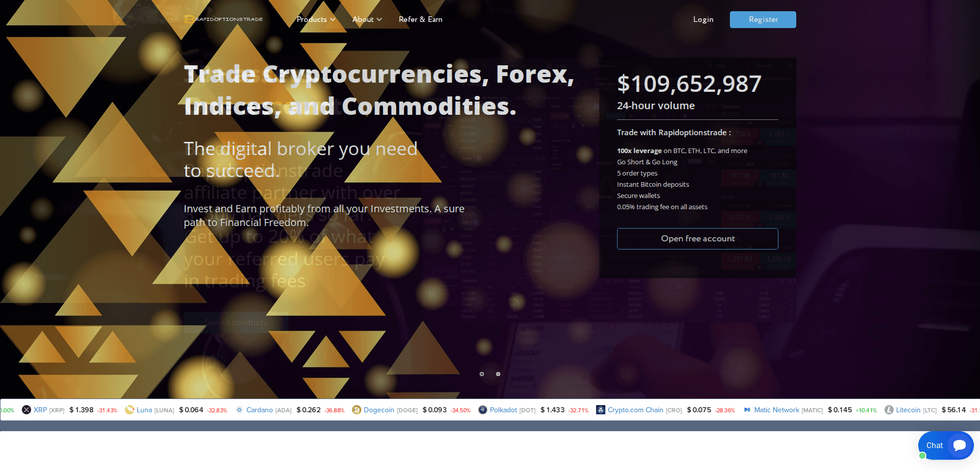 Website screenshot for https://rapidoptionstrade.cc/ - 1