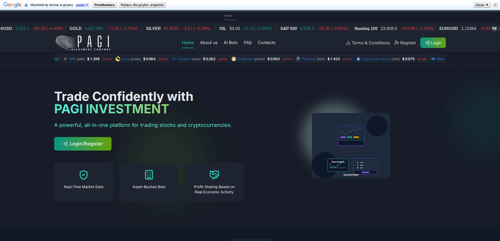 Website screenshot for https://pagi-inv.com/ - 1