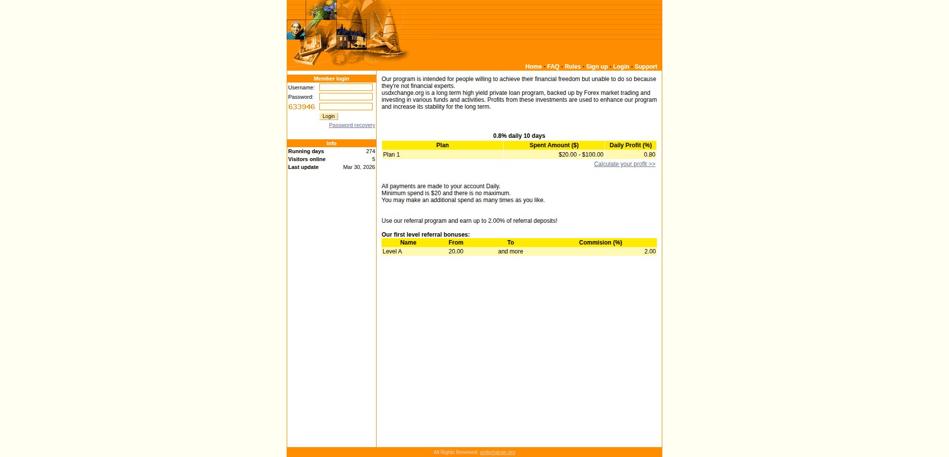 Website screenshot for https://usdxchange.org/ - 1