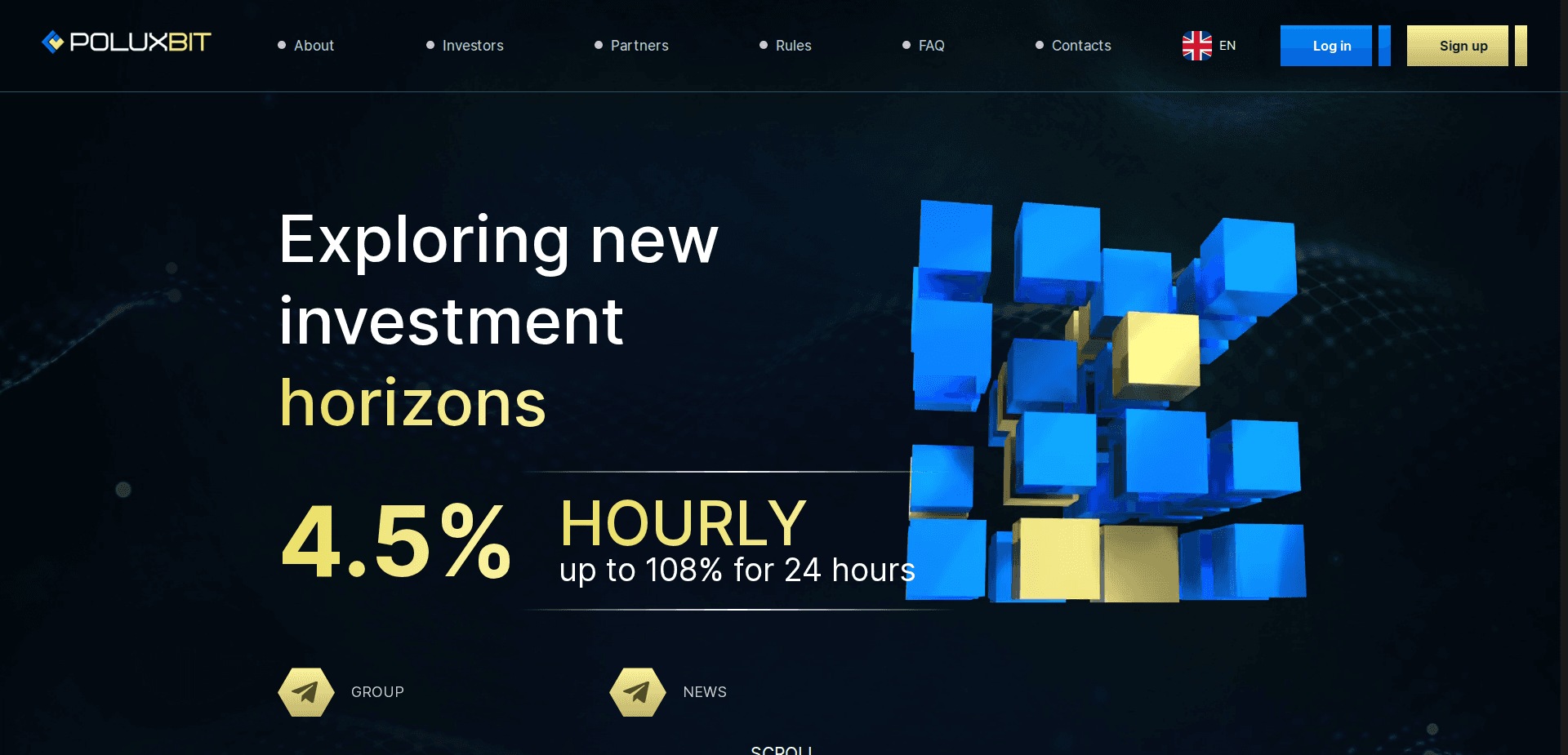 Website screenshot for https://poluxbit.cc/ - 1