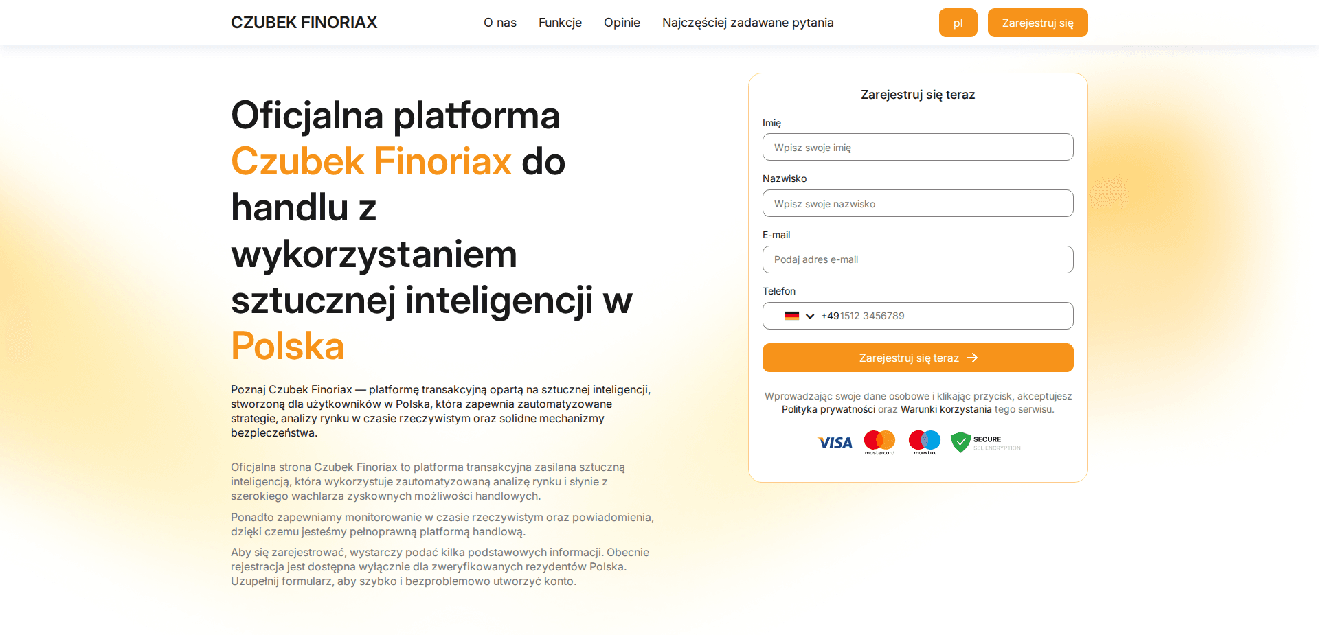 Website screenshot for https://czubek-finoriax.com/ - 1