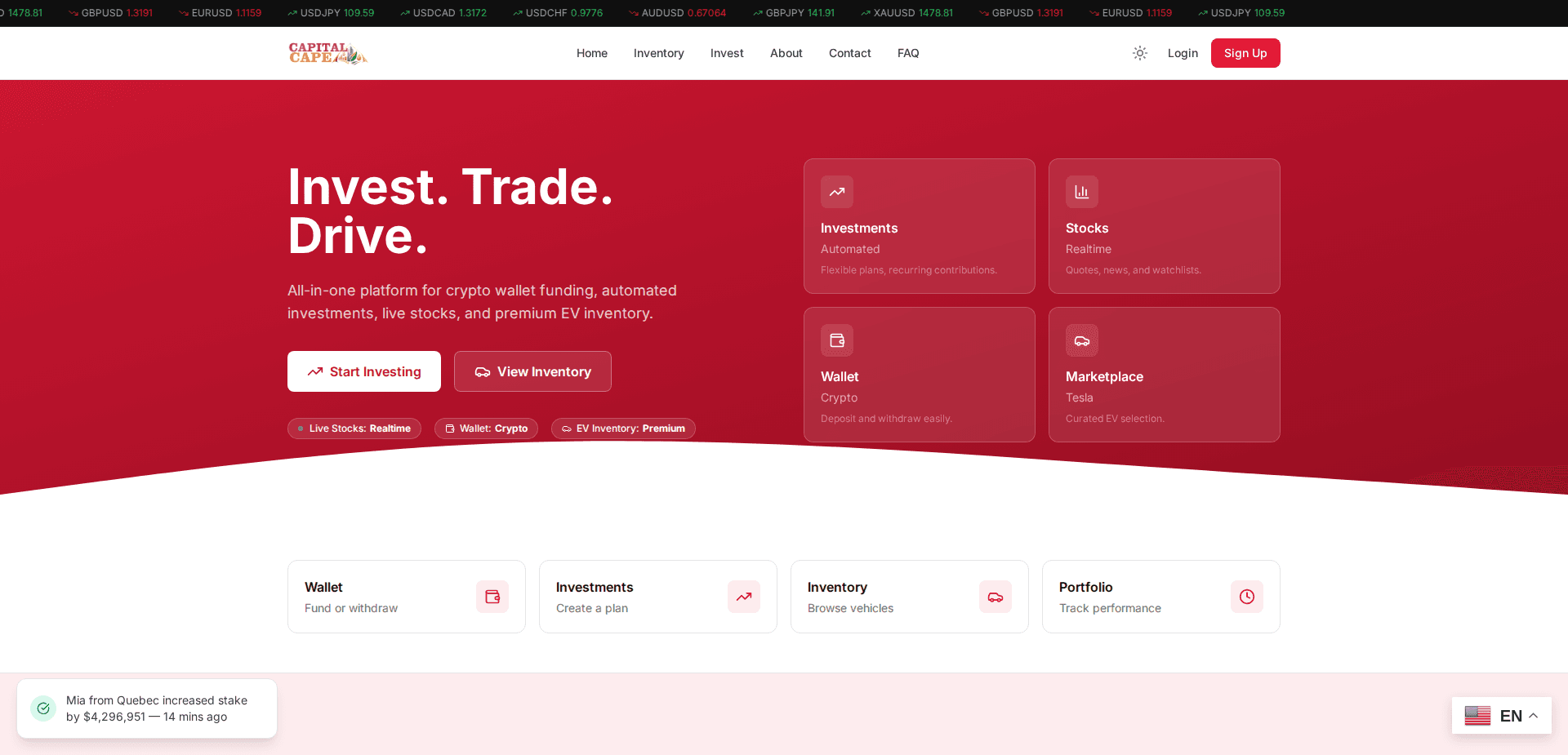 Website screenshot for https://capitalcape.com/ - 1