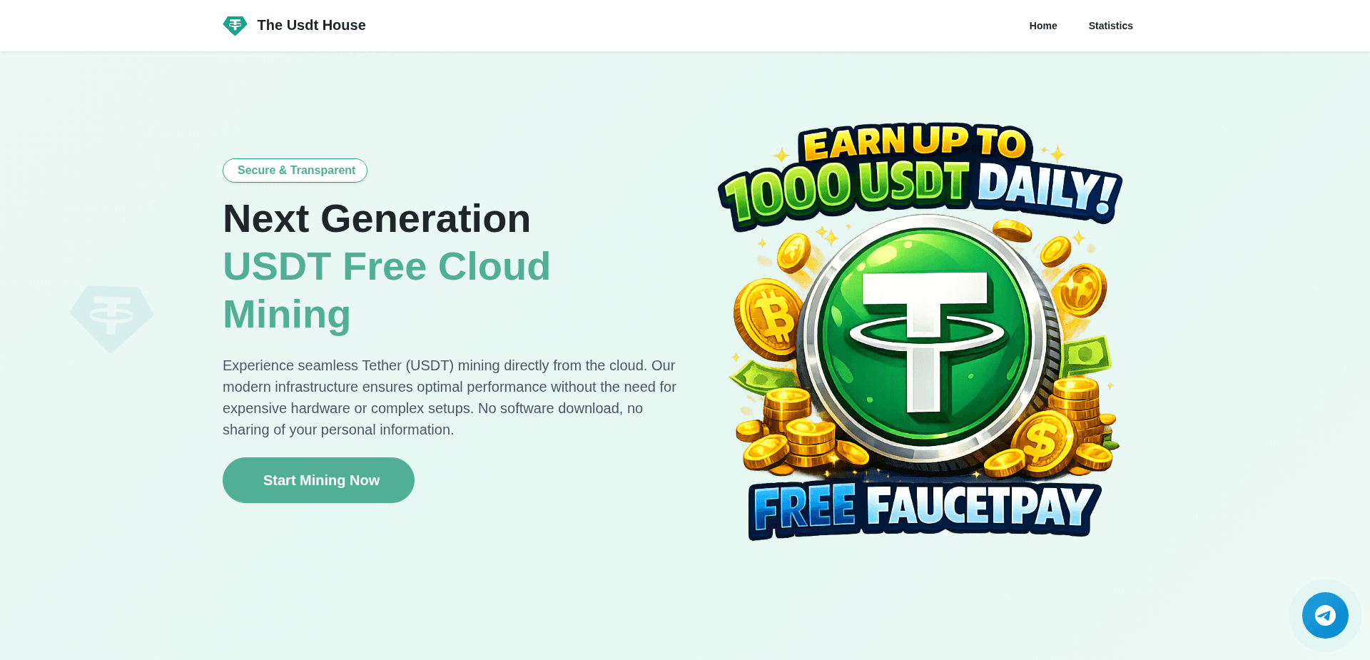 Website screenshot for https://theusdthouse.online/ - 1