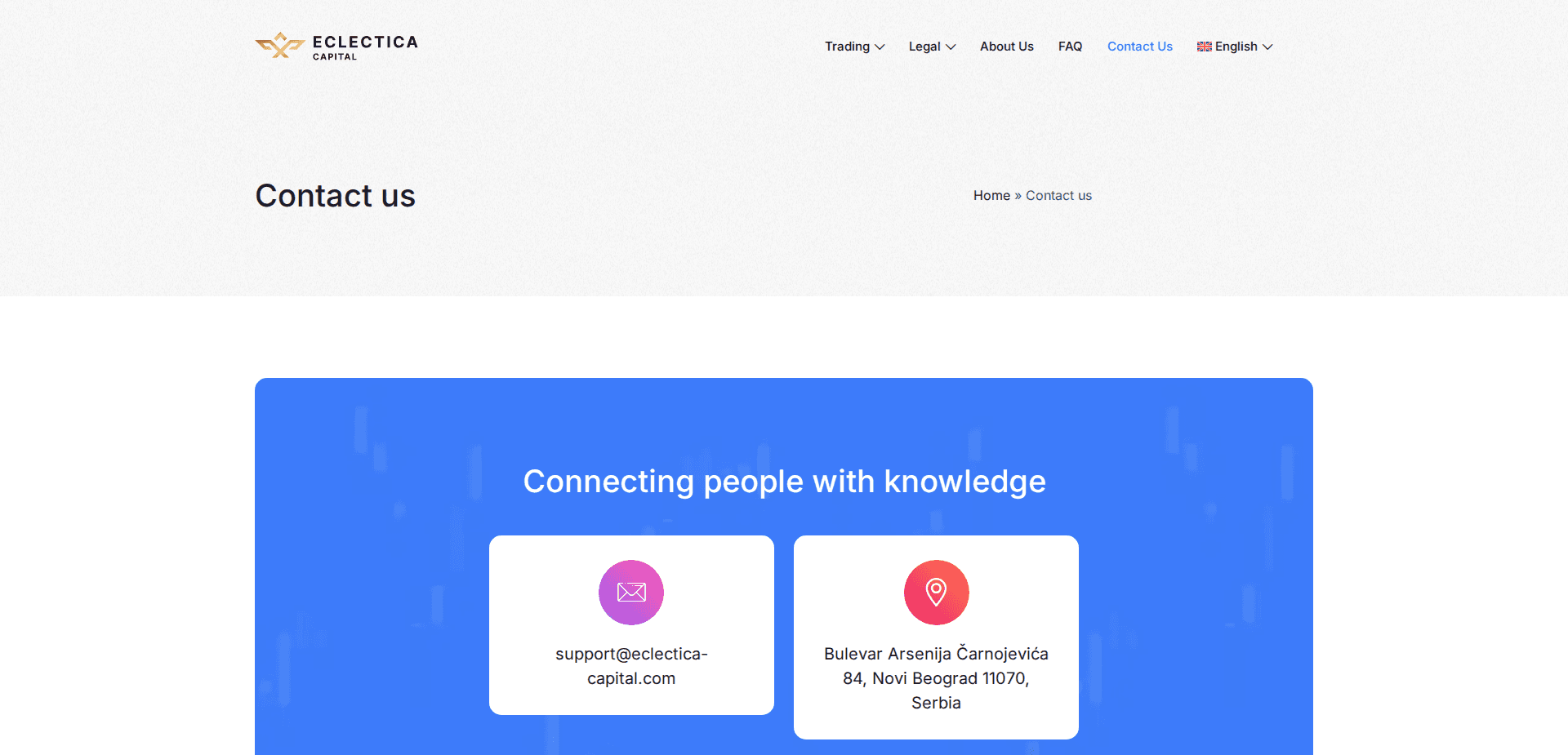 Website screenshot for https://eclectica-capital.com/ - 2
