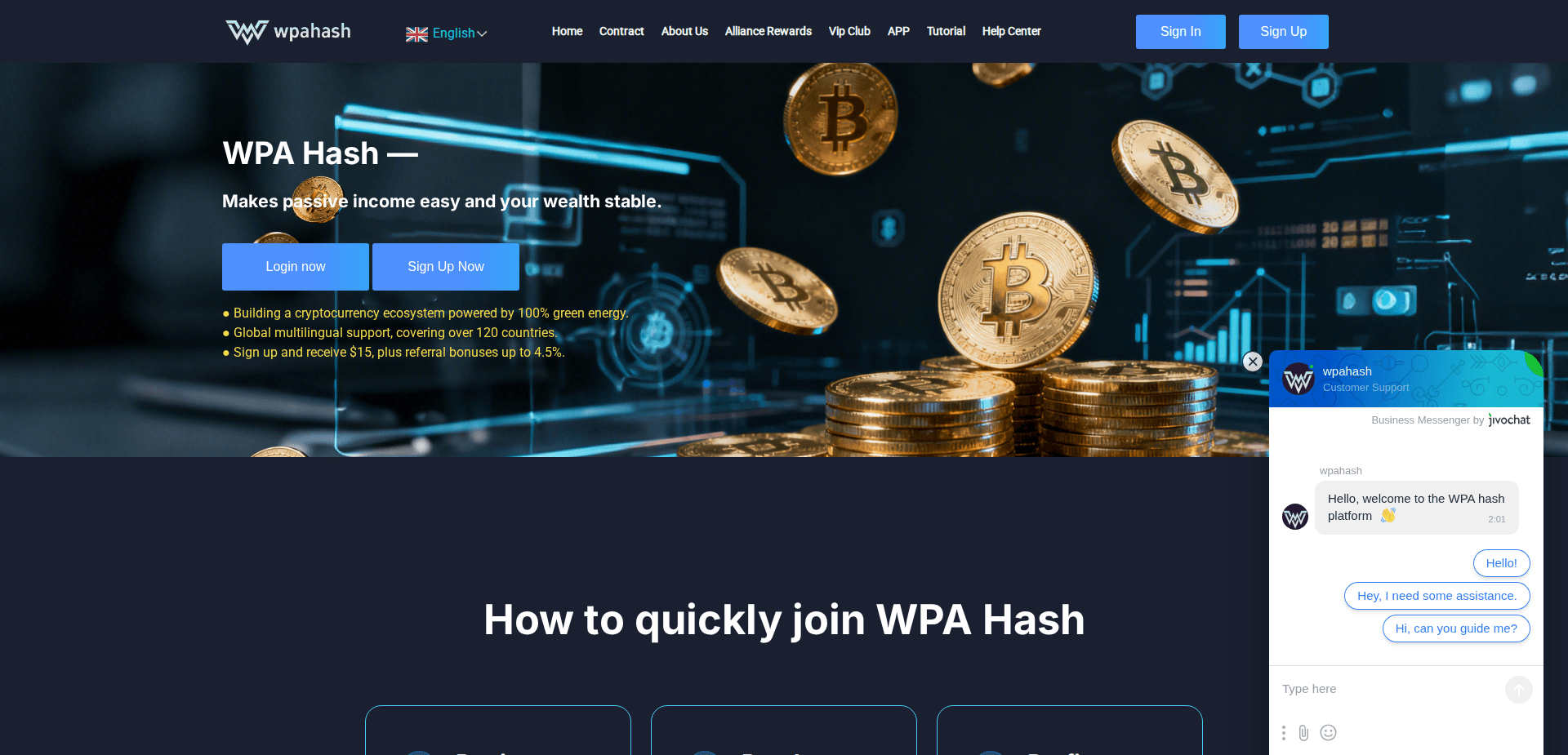 Website screenshot for https://wpahash.com/ - 1