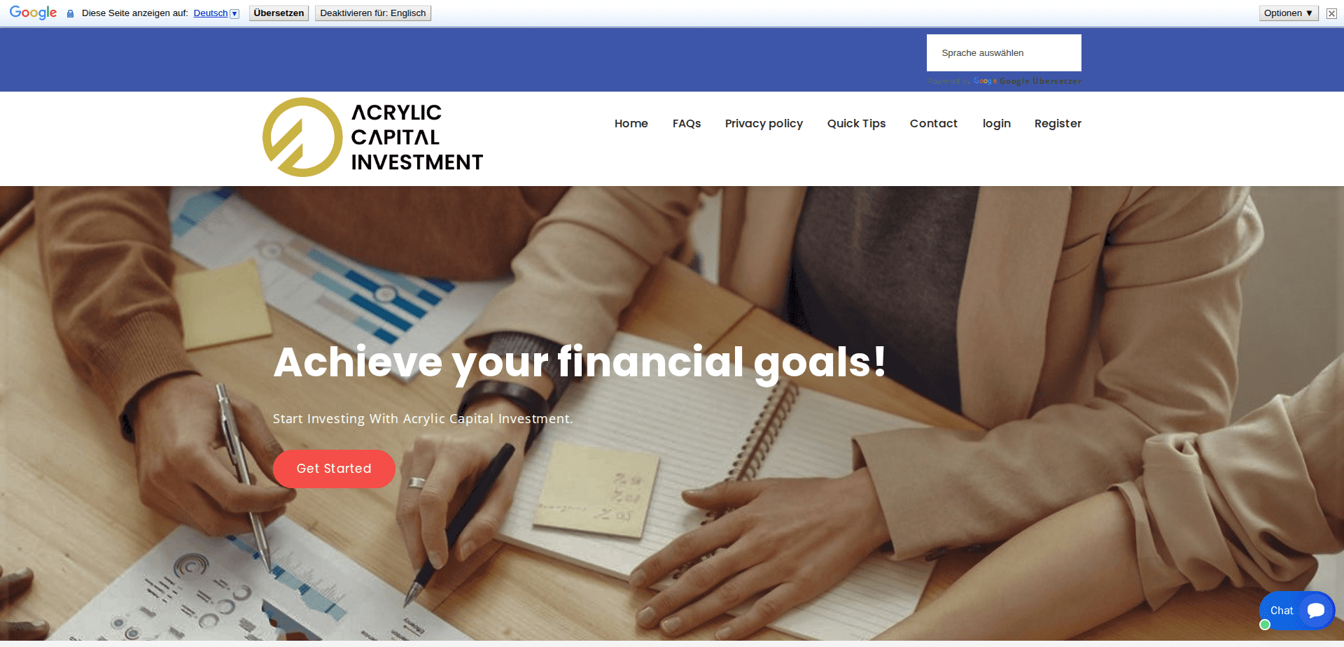 Website screenshot for https://acryliccapitalinvestment.com/ - 1