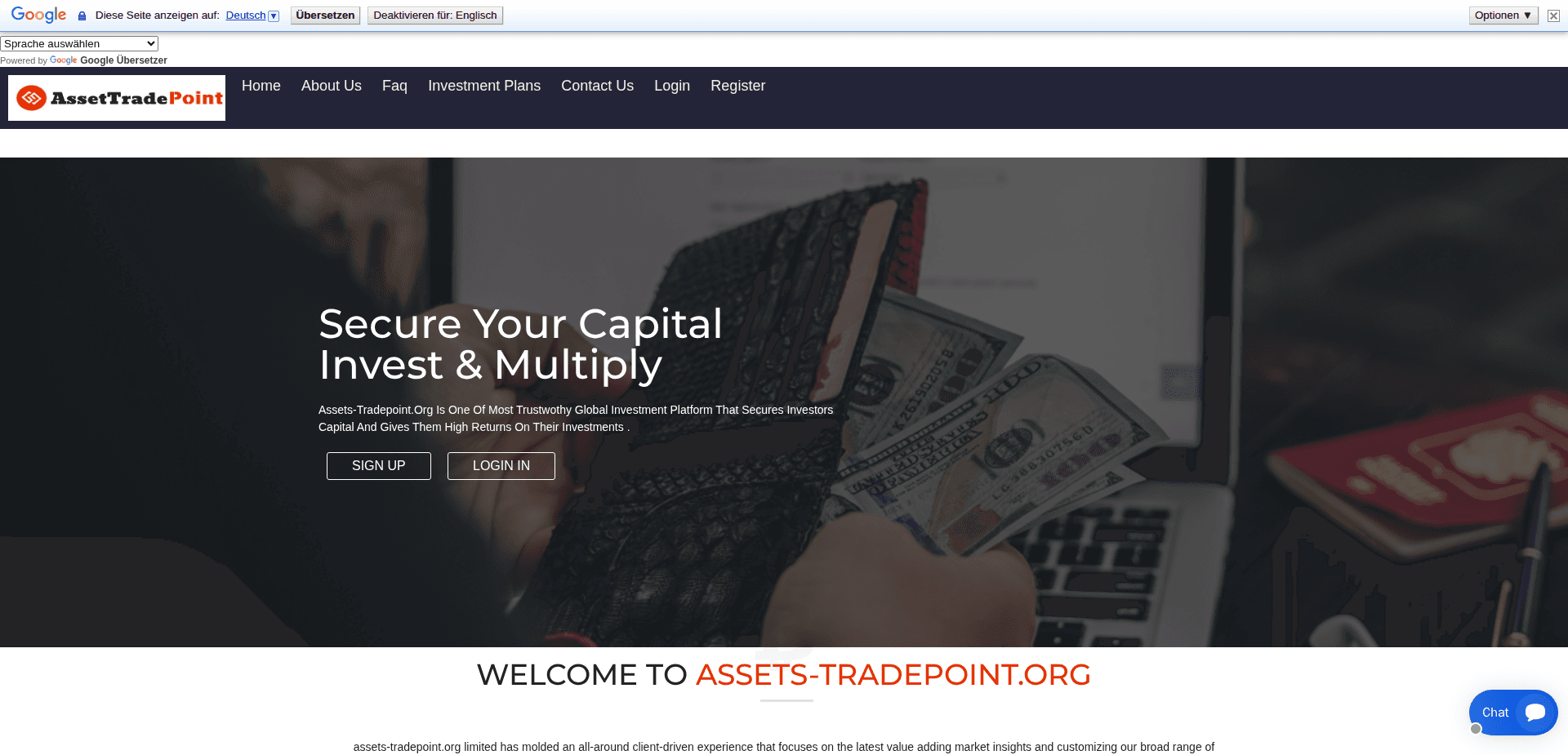 Website screenshot for https://assets-tradepoint.org/ - 1