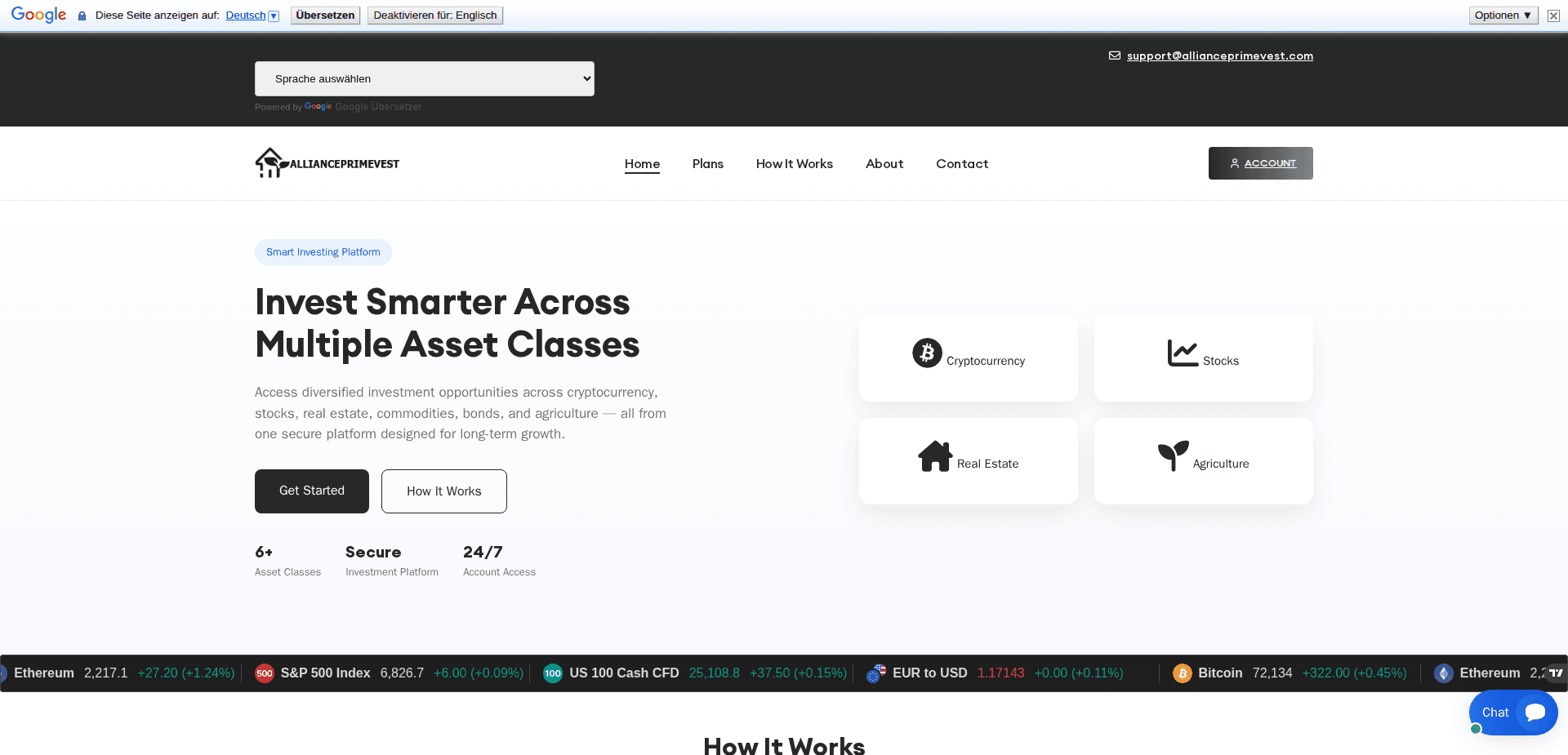 Website screenshot for https://allianceprimevest.com/ - 1