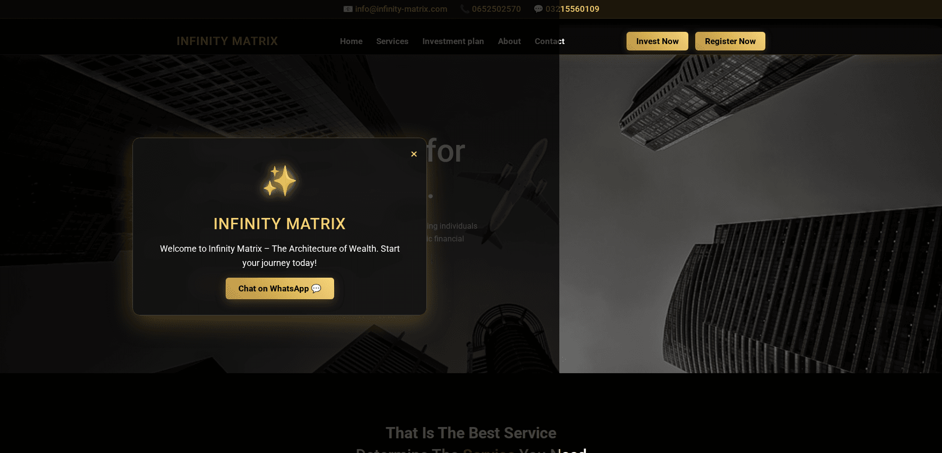Website screenshot for https://infinity-matrix.com/ - 1