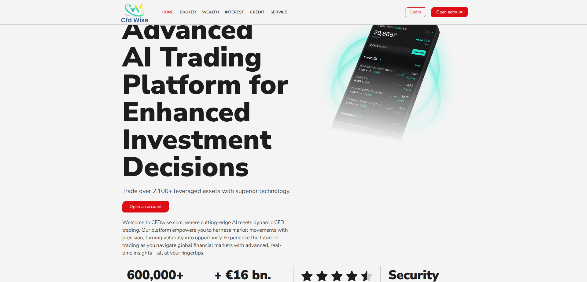 Website screenshot for https://cfdwise.com/ - 1